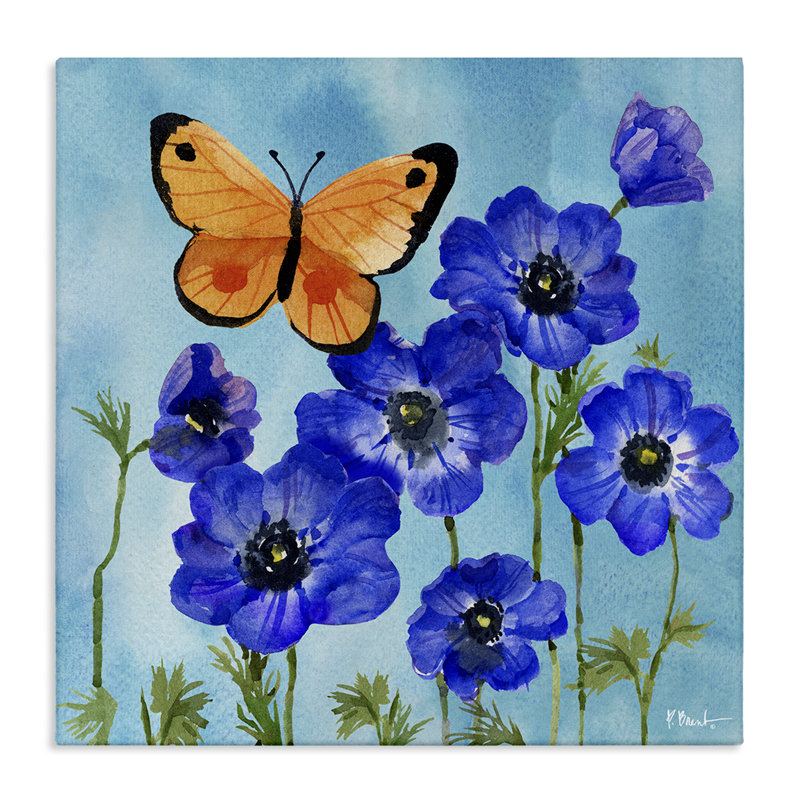 Toile Poetic Monarch Butterfly, conception de Paul Brent, H 30 po x l 30 po
