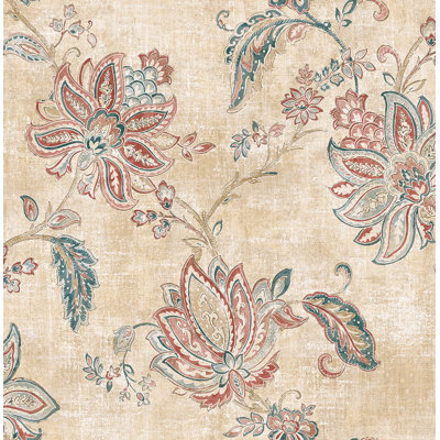  Papier peint à motif floral Valya Jacobean