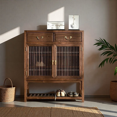 Chinese style storage breathable shoe cabinet