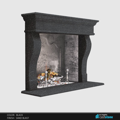 Lina (Black) Fireplace Surround