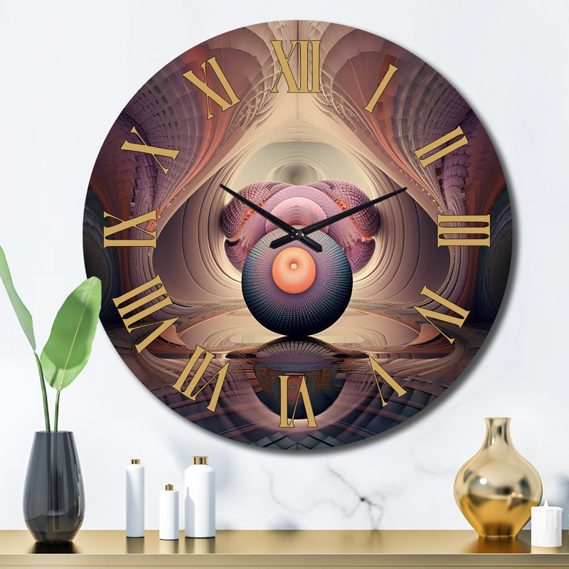 Horloge murale d'intérieur en métal Architecture of Mystical Imagination II, Grand