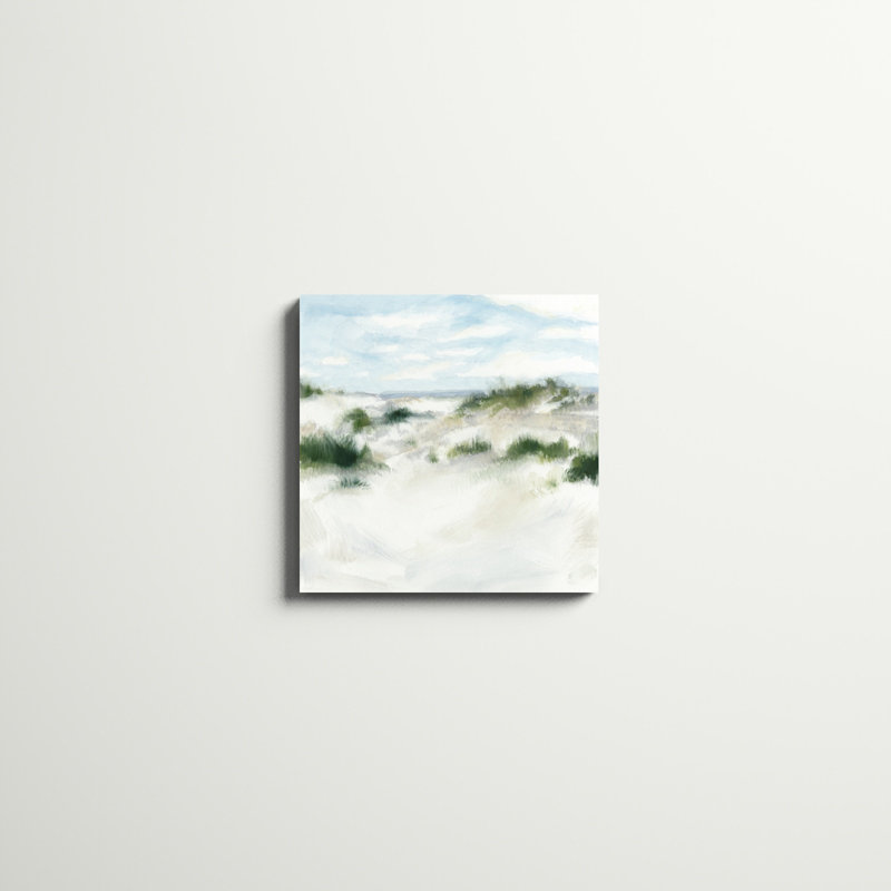 «White Sands I», peinture sur toile tendue, H 20 po x l 20 po