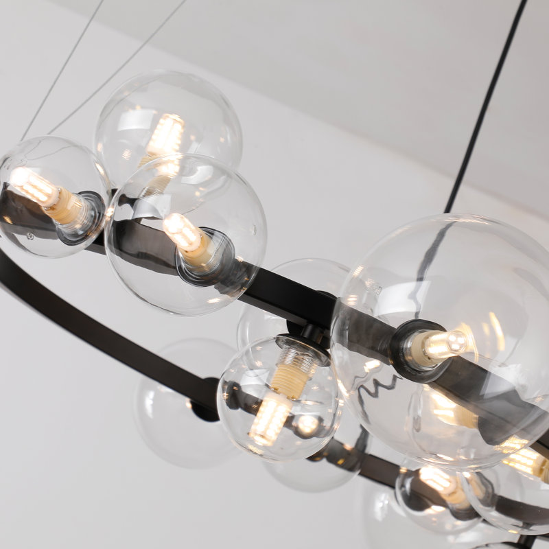 30 inches wide 15-light Ring Circular Puppet Ring Chandelier