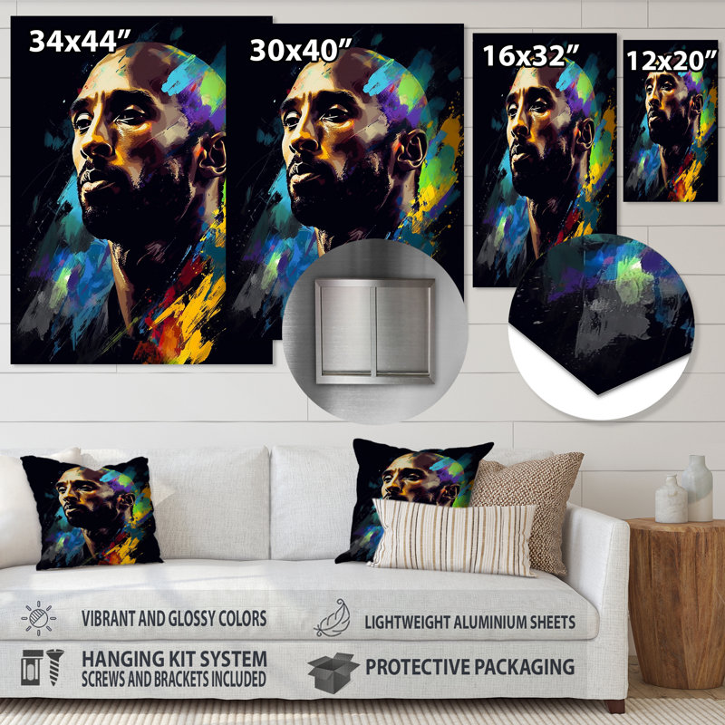 Décoration murale Kobe Memory I - Basketball, H 20 po x l 12 po