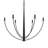 Jheni Six-Light Matte Black Chandelier-127380294-130774067