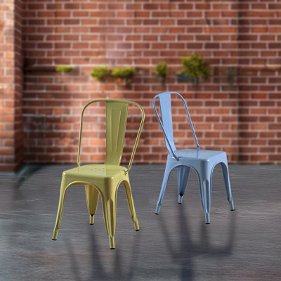 Kalya Metal Stacking Side Chair Dining Chair