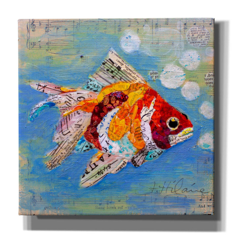 «Datey Fish Tale on Canvas» par St. Hilaire Elizabeth, reproduction, H 18 po x l 18 po x P 0,75 po