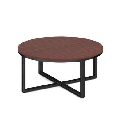 | Kora | 36'' Round Occasional Table with Black Metal Base