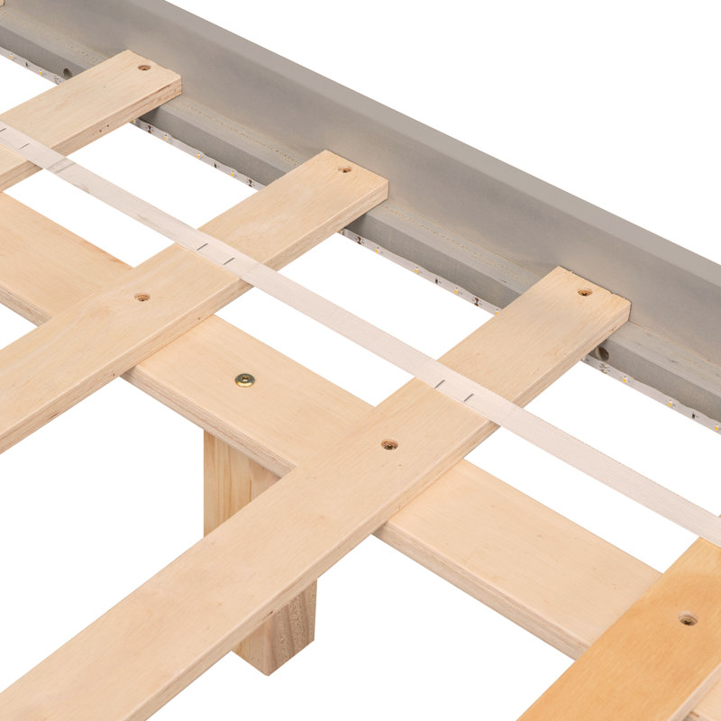 Lit plateforme avec lumières DEL Barcroft, Double, gris