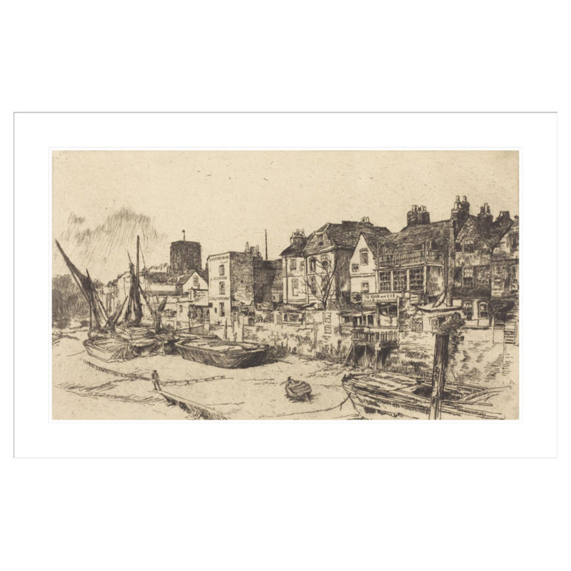 The Adam and Eve «Old Chelsea» par James McNeill Whistler, impression giclée encadrée, H 27,1 po x l 41,5 po
