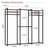 70.1 in W Closets Rack with 4 Hanging Rods, 2 Shelves & Top Storage