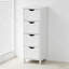 Armoire de rangement autoportante blanche avec tiroirs - compacte et pratique