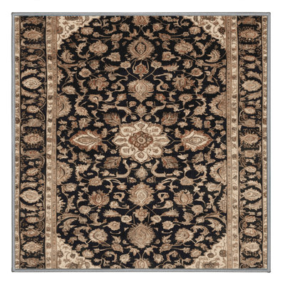 Machine Washable Persian Gray Area Rug