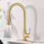 Streamlined Pull Down Kitchen Faucet, Single Handle High Arc Sink Faucet with Multi-Function Spray Head