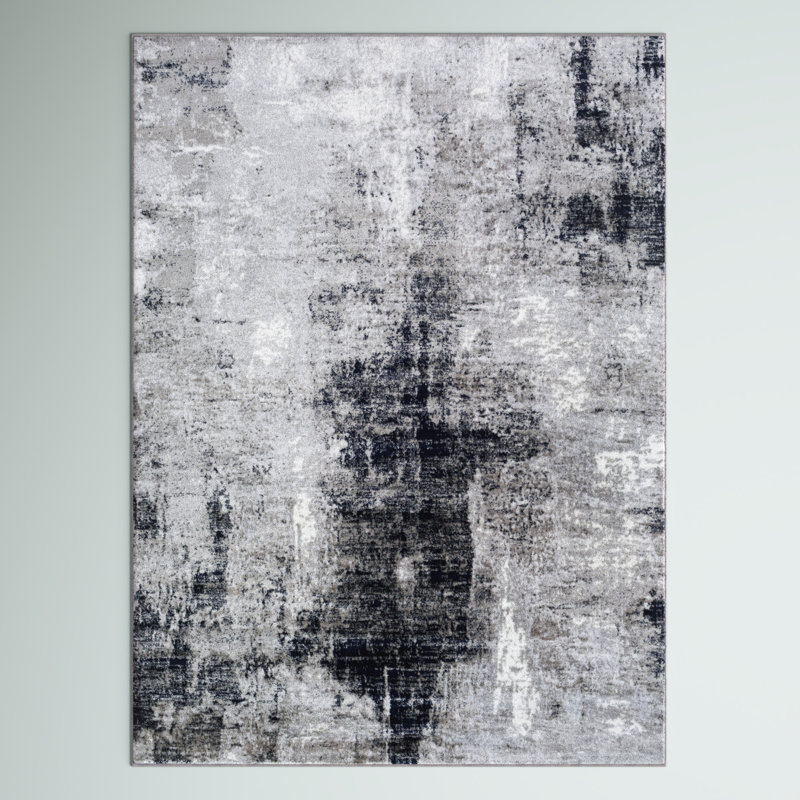 Tapis noir / gris Cornwell, Rectangle 8 pi 10 po x 12 pi 4 po