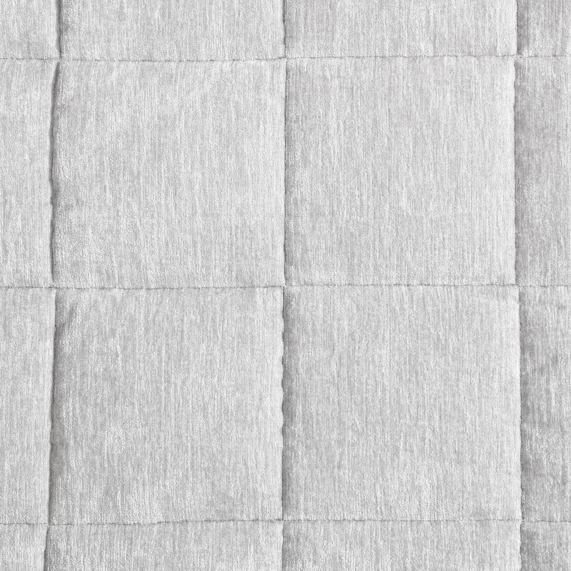 Ensemble de courtepointe réversible Vera Wang, Courtepointe pour très grand lit + 2 taies d'orei, Gris argenté