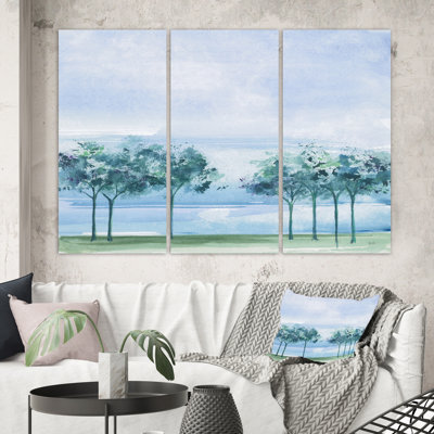 « lake house » à travers the lake vi», reproduction d’image multi-pièces sur toile