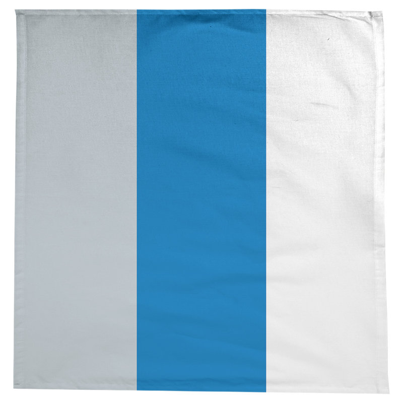 Nappe basket Orlando, Argent / Bleu / Blanc