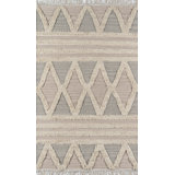 Thoreson Wool Geometric Area Rug in Beige