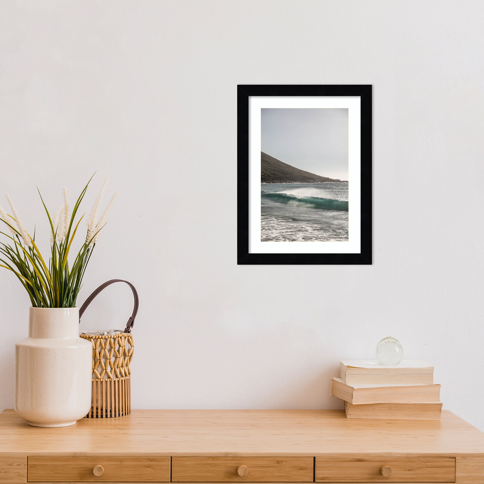 Omni "Sandy Bay Beach" Print, Black , 13" H x 10" W
