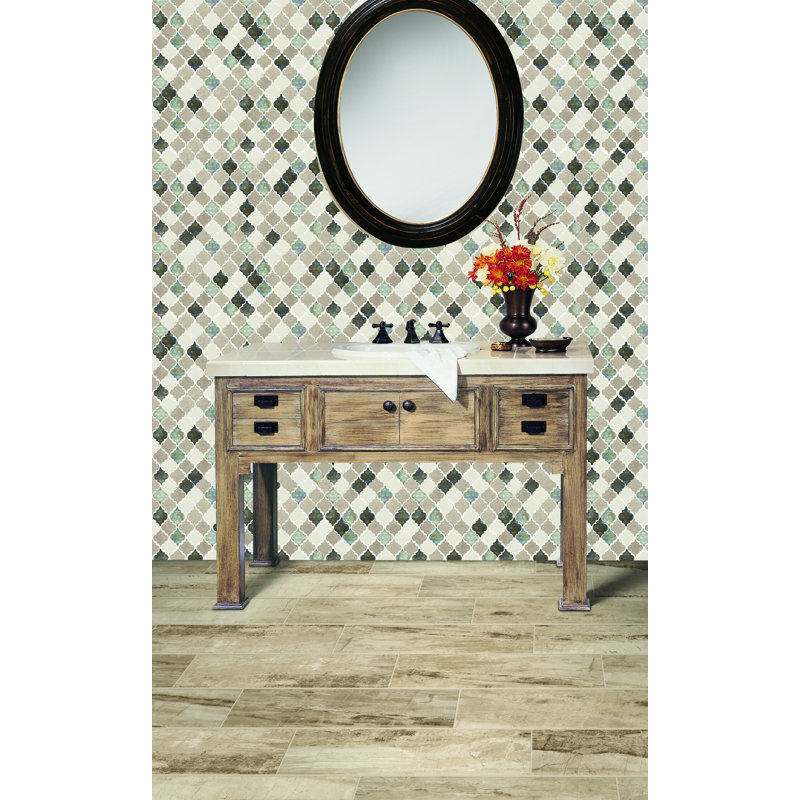 Blanc Et Beige 2” Blanc Et Beige Baroque Mosaic Stone Wall Tile