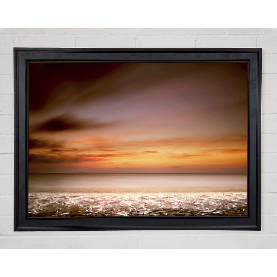 Gerahmtes Leinwandbild Ocean Calm Sunset