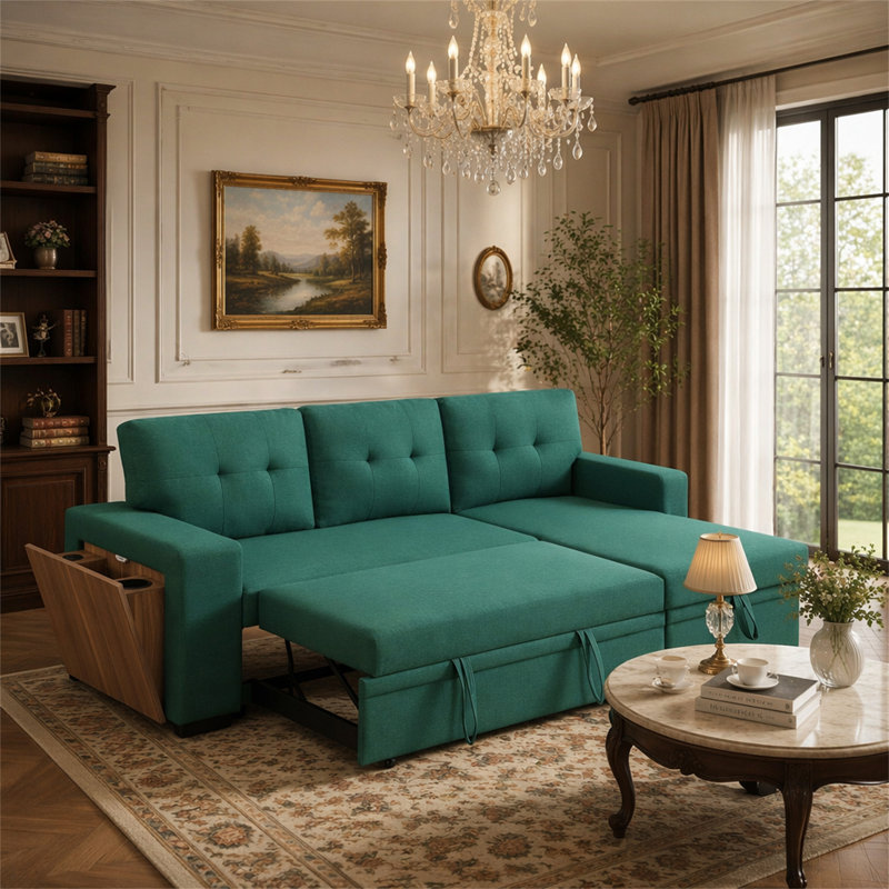 Canapé modulaire 3 pièces rembourré, Green
