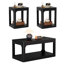 Ensemble de tables basses 3 pièces Modern avec rangement double couche-131233657