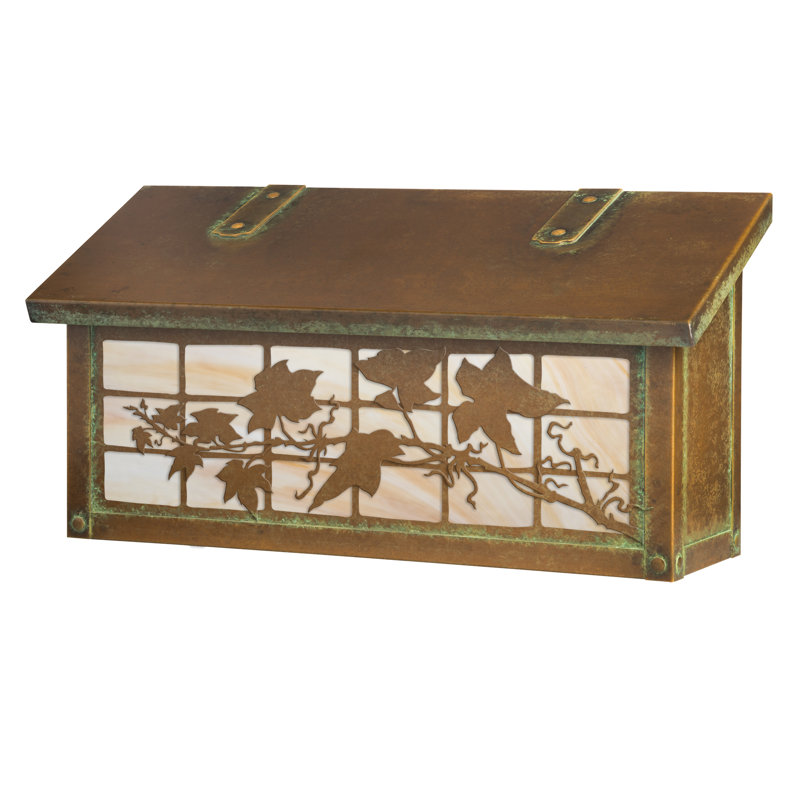 Boîte aux lettres murale ivy on grid, Miel, Vert nouveau