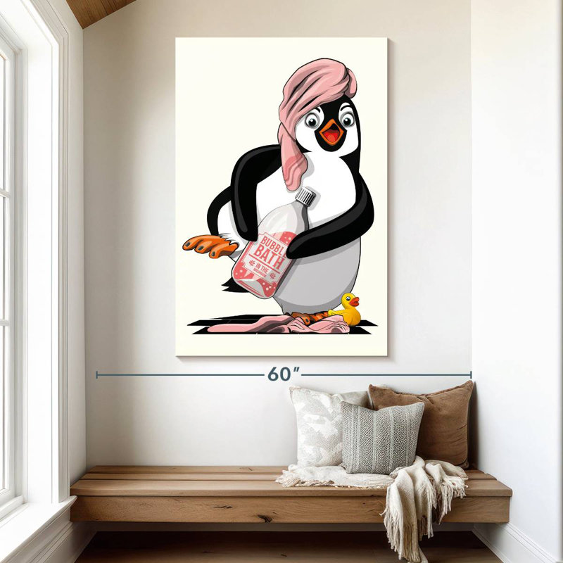 Naked Penguin In The Bathroom