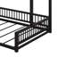 Lit superposé simple au-dessus du grand lit simple, structure de lit superposé en métal avec échelle et garde-corps, lits superposés amovibles pour les enfants-556000653