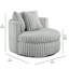 Fauteuil ultra large en forme de cordon, rotation à 360 degrés, siège à ressorts hélicoïdaux, 23 po Profondeur de l'assise Chaise confortable avec base pivotante, entièrement assemblée,
