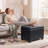 22" Upholstered Storage Ottoman With Reversible Tray Top-1341298225