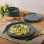 Gibson Elite Echo Bay 12 Piece Porcelain Reactive Glaze (Service for 4) Ceramic Plates and Bowls Modern Stackable Dinnerware Set --113648247