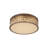 Antique Bronze Round Led Crystal Flush Mount