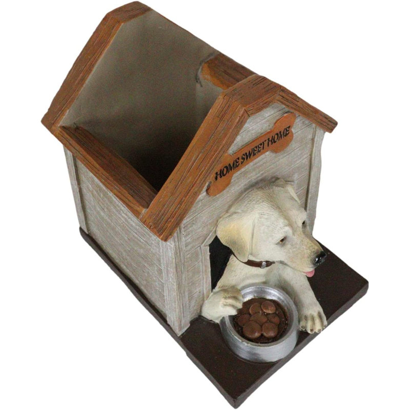Figurine Labrador Retriever du Labrador assis dans un chenil