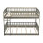 Queen over Queen Bunk Bed with Ladder and Guardrails, Gray-1211204772