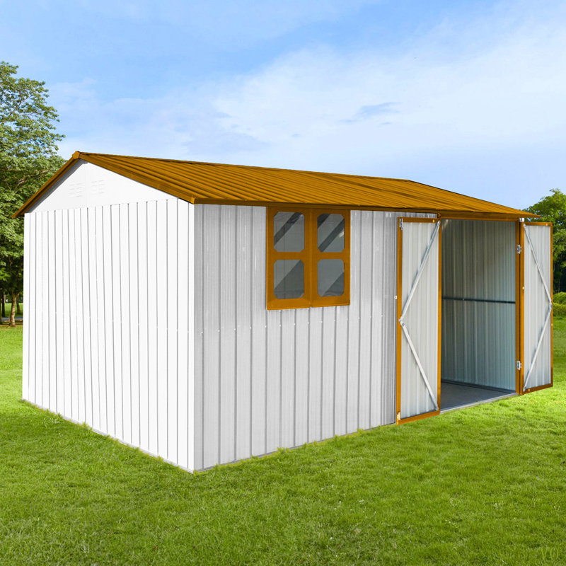 Abri de jardin en métal avec abri de jardin 12 pi x 10 pi avec fenêtre