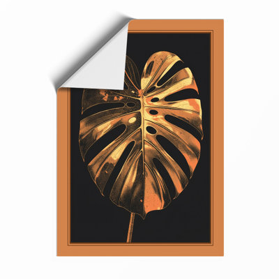 Gilded Monstera Botanical - Framed Print