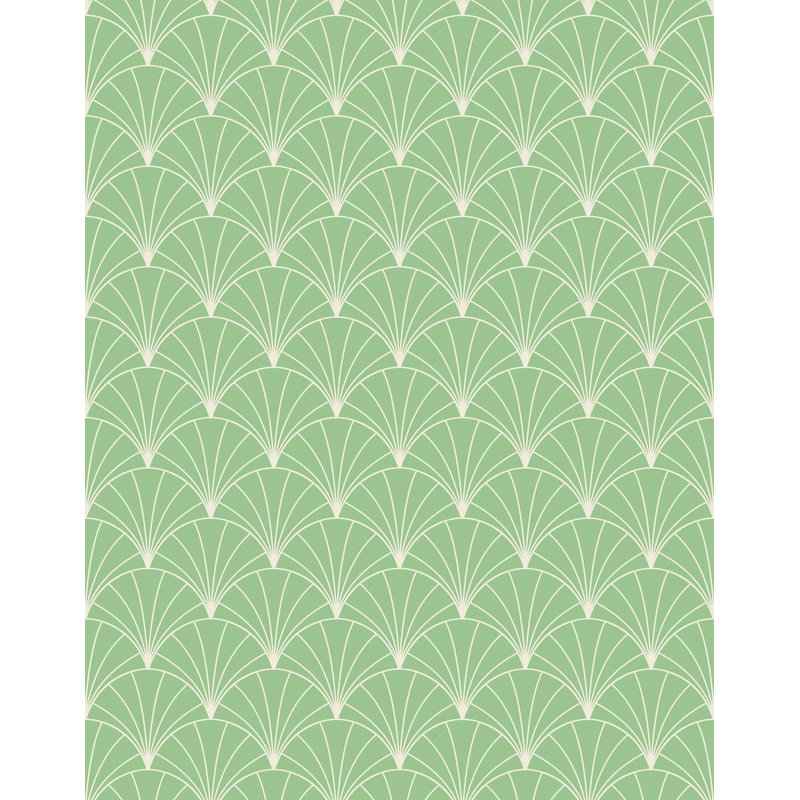 Art Deco Arch Wallpaper, Green
