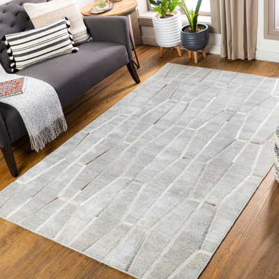 Damaje Geometric Gray Area Rug