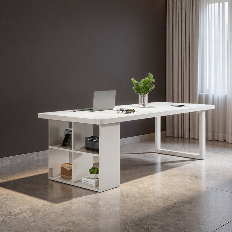 Horvath Desk, 29.53" H x 86.61" W x 35.43" D, White