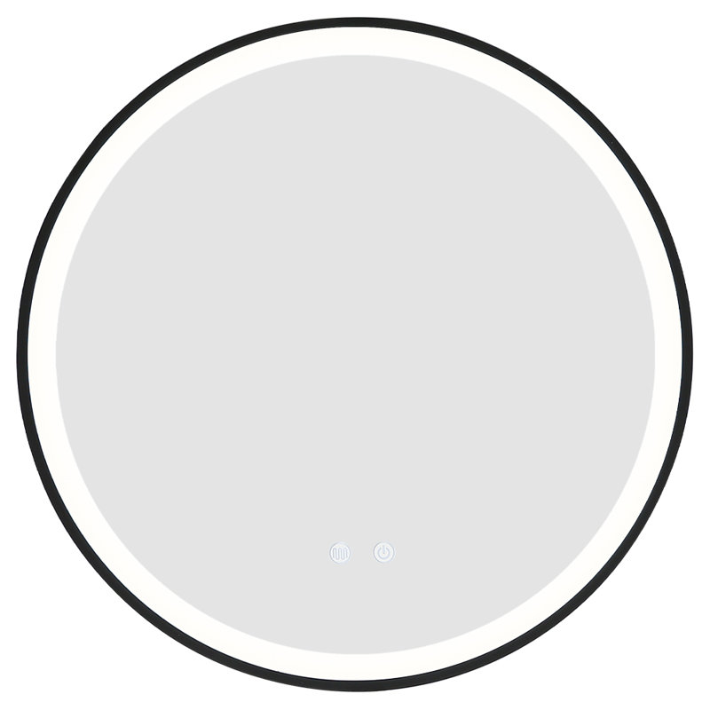 Armyn Metal Round Wall Mirror, 80 cm H x 80 cm W