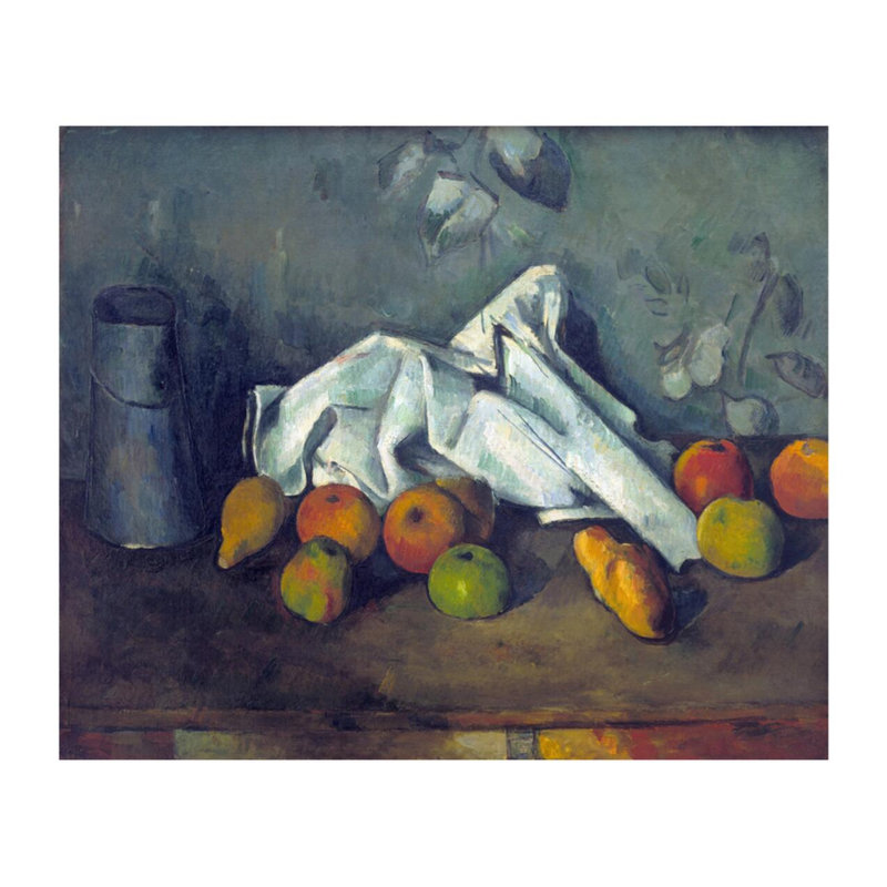Boîte à lait et pommes Paul Cézanne, H 22 po x l 28 po
