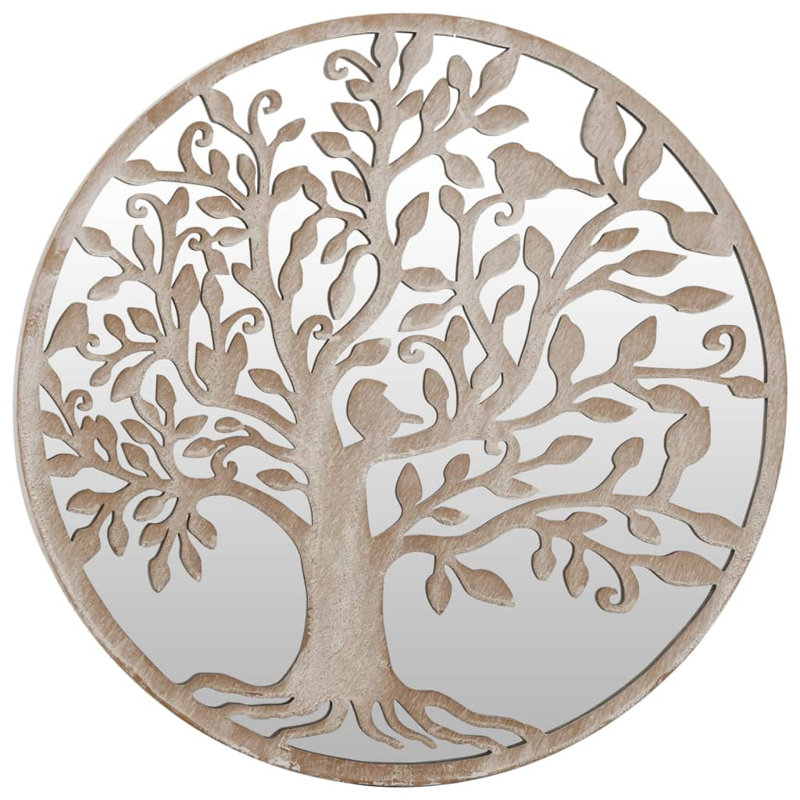 Platte Metal Flat Wall Mirror, 60cm H x 60cm W, Brown