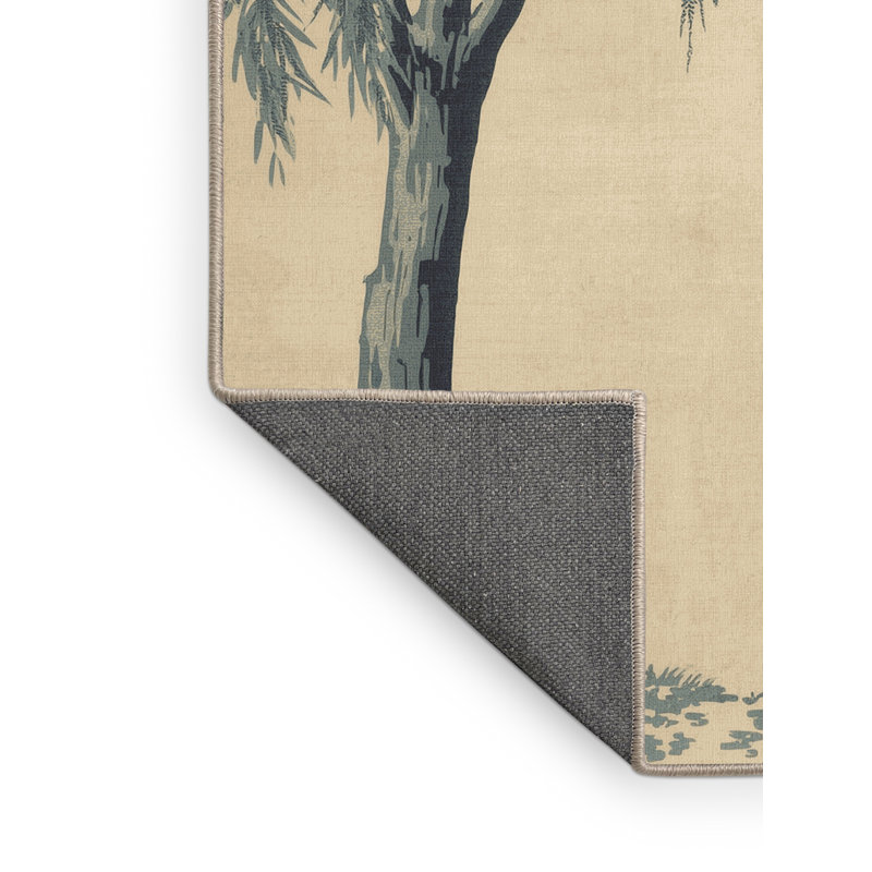 Tapis beige moelleux moelleux de style rétro style campagne française, 6 po de diamètre