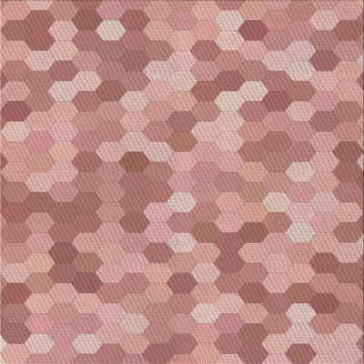 Tapis brun à motifs/zone rose pâle