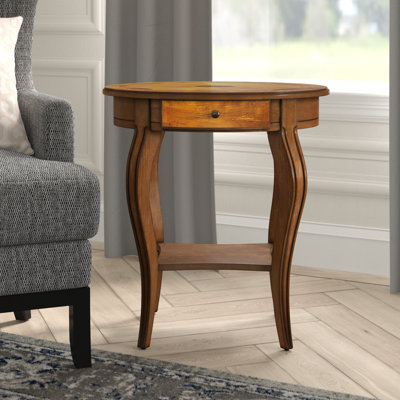 Arispe Solid Wood End Table with Storage