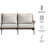 Saratoga Outdoor Teak Sofa In Pebble-123103140