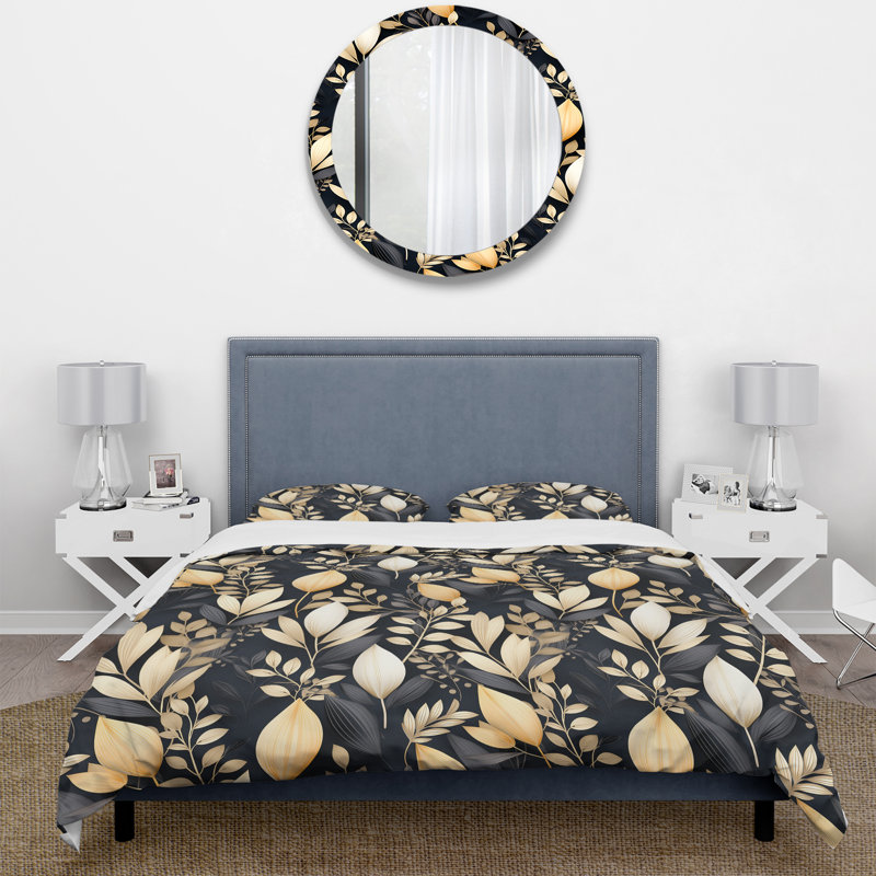 Ensemble de housse de couette Maizah, Housse de couette pour grand lit et 2 taies décor